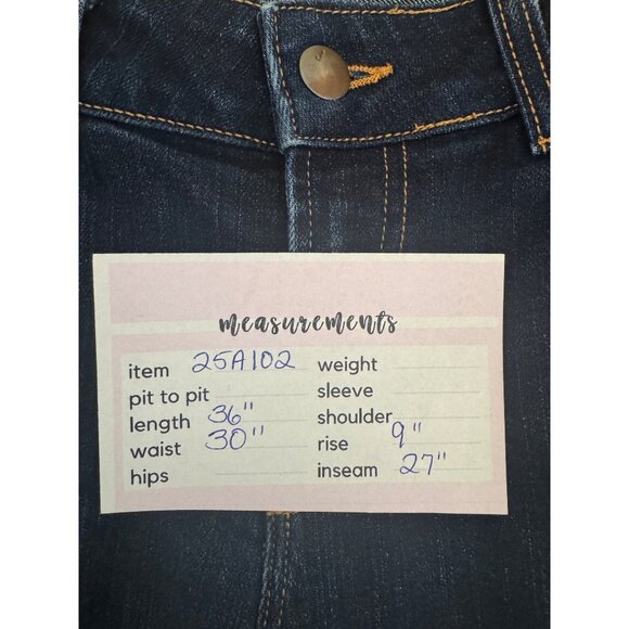 2/$30 J Brand 30 Scarlett Seven Eights Jeans Ink Wash - Picture 16 of 16
